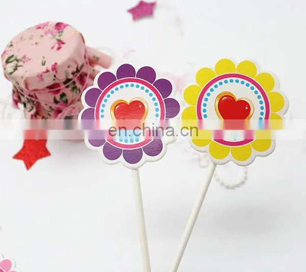 High Quality Colorful Flower Shape Baby Girl Birthday Cake Decoration photo-6