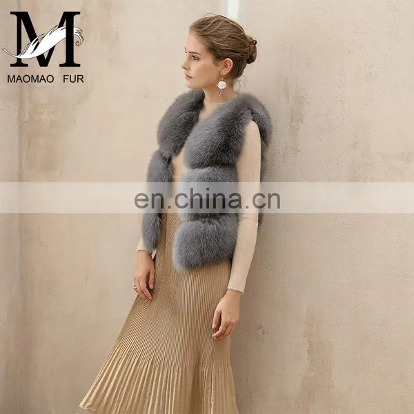 2015 European Fashion Women Vest New Style Beautiful Lady Real Fur Vest photo-4