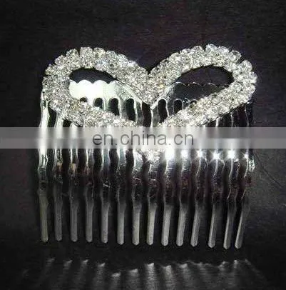 Fashion Rhinestone Heart Bridal Hair Comb