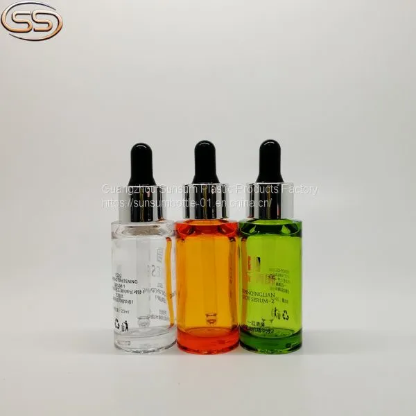 Custom Color Luxury 30ml Plastic PET Dropper Bottle for Essential Oil