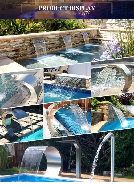 Swimming Spa Pool Equipment and Waterfall for 304# Stainless Steel Material photo-3