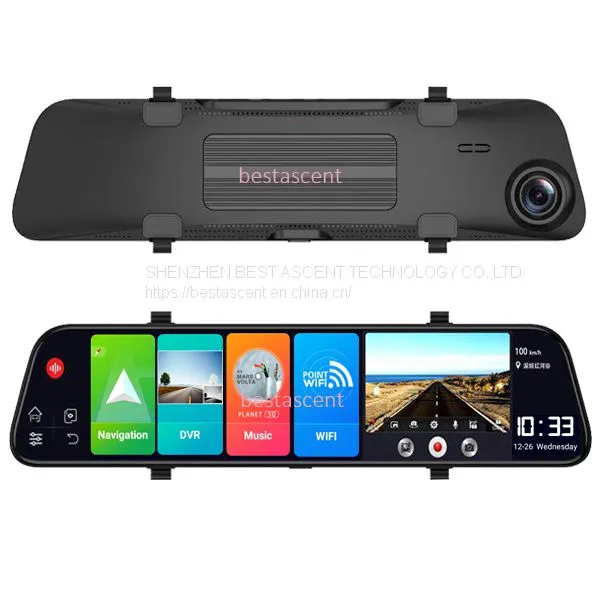 12 Inch IPS Touch Screen Anddroid 8.1 4G ADAS RAM 1GB ROM 16GB Dual Lens Car Video Recorder Dvr GPS Navigation