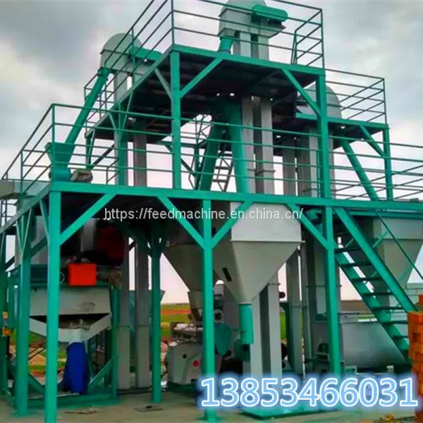 HKJ３50 pourltry livestock feed pellet processing machine plant , pellet feed production line