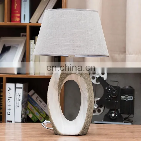 Novel Oval Shape Office Adjustable Farmhouse Nightstand Ideas Bedroom White Marble Desk Lamp photo-2