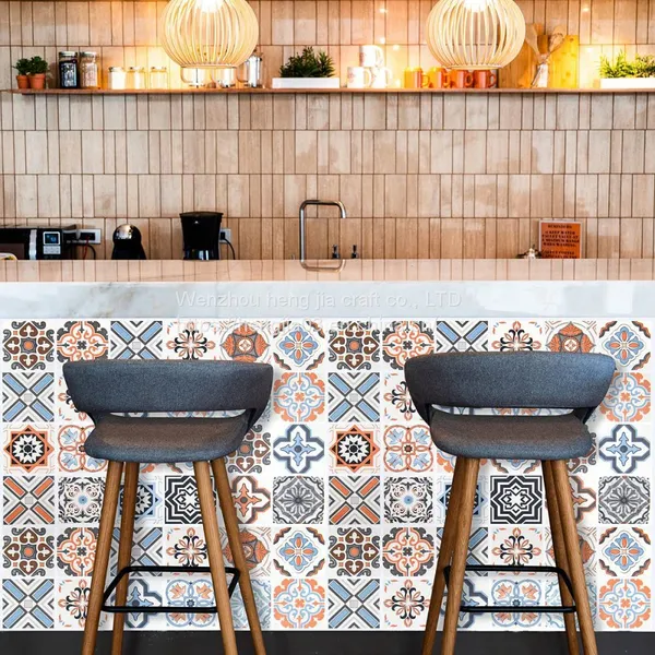 Bohemian Design Adornment Namely Peel Namely Wallpaper, 40.64 cm x 300.00 cm Color Strip Sticks Ceramic Tile Namely Removable From the Sticky Wallpaper Wallpaper Splash Plate Wall Decals Vinyl Film Wall Cover Applies to the Kitchen photo-4