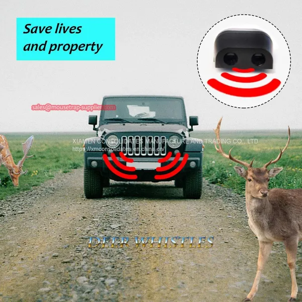 Humane Plastic Animal Warning Device Deer Flute Whistle for Car Trunk Motorcycle Vehicle photo-2