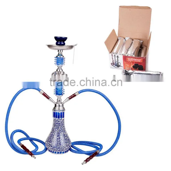JYH04 Blue Best Hookah Shisha, Clear Glass Hookah photo-2