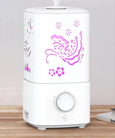 OEM Top Add Water Essential Oil Humidifier 4 Carved 2.5L Large Capacity Bedroom Aroma Humidifier