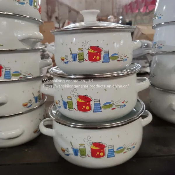 Bule Enamel Cookware/enamel Casserole Sets With Enamel Lid Wholesale photo-2