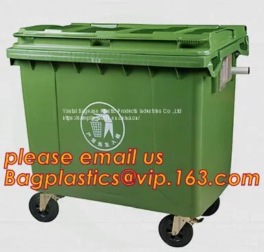 240LCustom Plastic Garbage Bin for Outdoor Use, Large Capacity 660 Liter Plastic Garbage Four-wheeled Cart With Lid Bin photo-5
