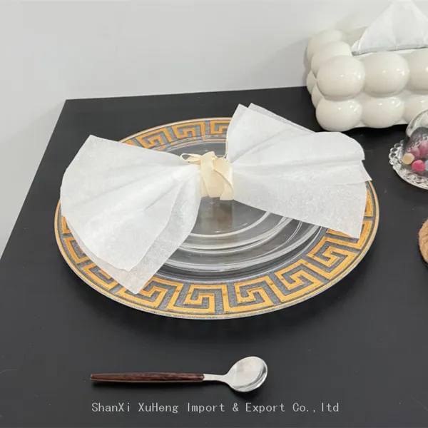 Reusable 13 Inch Gold or Silver Transparent Plate Party Decoration Plastic Charger Plates photo-3