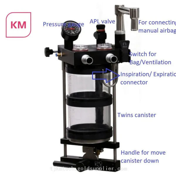 CO2 Circle Absorber for Anaesthesia Workstation With Large Volume Canister and Inspiration and Expiration Valve photo-2