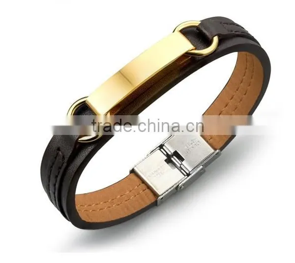 Genuine PU Leather Screw Bracelets 316L Stainless Steel Spanish Bible the Lord's Prayer Bangles photo-2