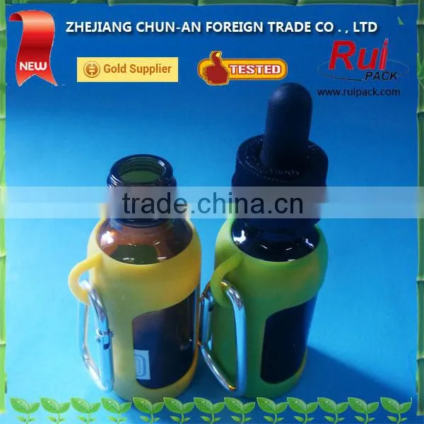 30ml Surface Printed Glass Bottle, Spraying Blue Glass Bottle, Essential Oil Blue Glass Dropper Bottle photo-5