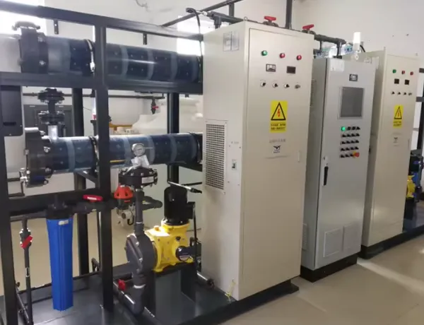 High Strength NaClO Production System with Gradient Push-Flow Energy Saving