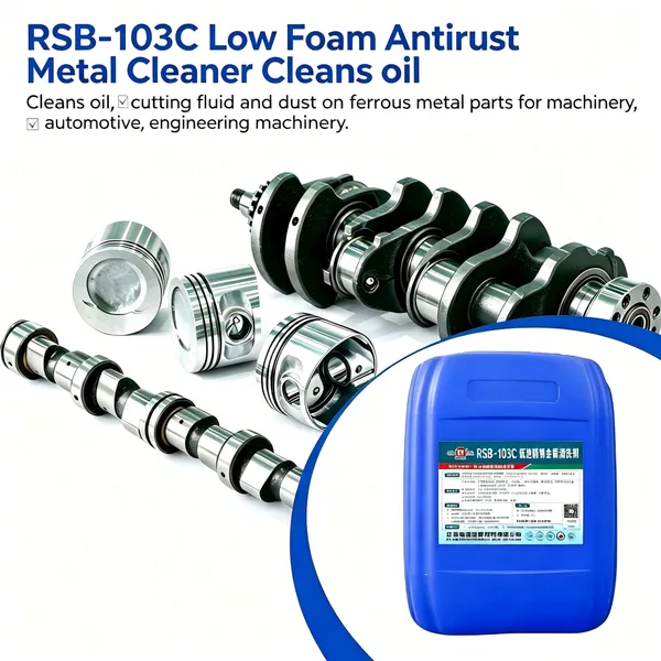 RSB-103C Low Foam Rust Inhibiting Metal Cleaner For Ultrasonic & High Pressure Spray Cleaning, Non-Corrosive, Eco Safe Free of Sodium Nitrite, OEM ODM photo-2