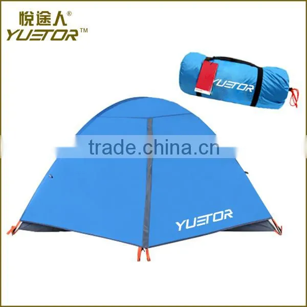 Waterproof Double Layer 2, 3, 4 Person 3 Season Aluminum Rod Double Skylight Outdoor Camping Tent photo-3