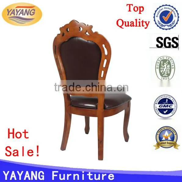 Easy Antique Indian Luxury Leather Seat Copper Nail Royal Baby Connection High Chair Wooden photo-3