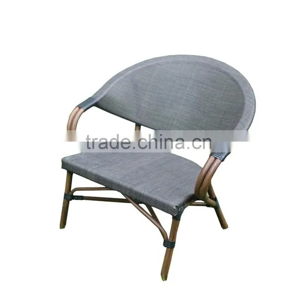 Comfortable Garden Rattan Relax Chair Cast Aluminum Outdoor French Bistro Rattan Chairs photo-2