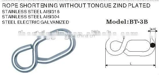 Stainless Steel AISI 304 / 316 8-Shaped Snap Hook Carabiner Ringg Hardware photo-5