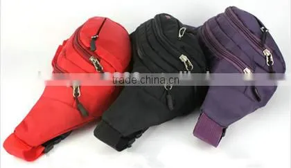 New Large Nylon Waist Hip Fanny Pack Bag With Dual Cell Phone Pocket photo-3