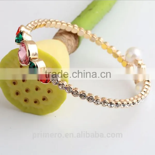 Women Jewelry 18K Rose Gold Austrian Crystal CZ Diamond Bracelets & Bangles photo-3