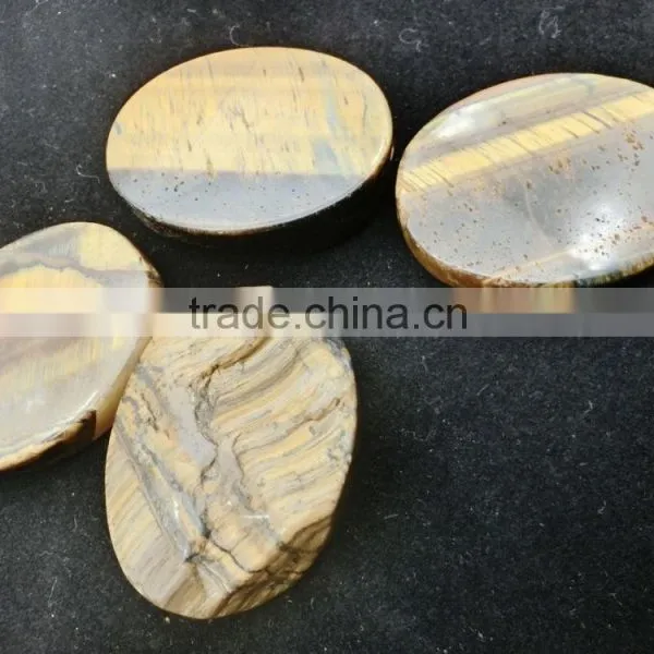 Natural Oval Shape Tiger Eye Cabachon Gemstone photo-3