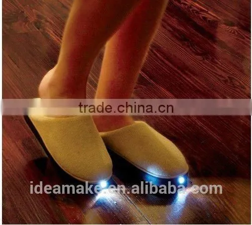 Velvet Memory Foam Men Slippers With Led Light photo-2