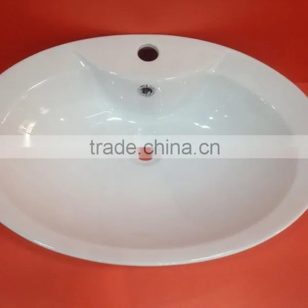 Sanitary Ware Bathroom Ceramic Oval Art Basin (BSJ-A8428)