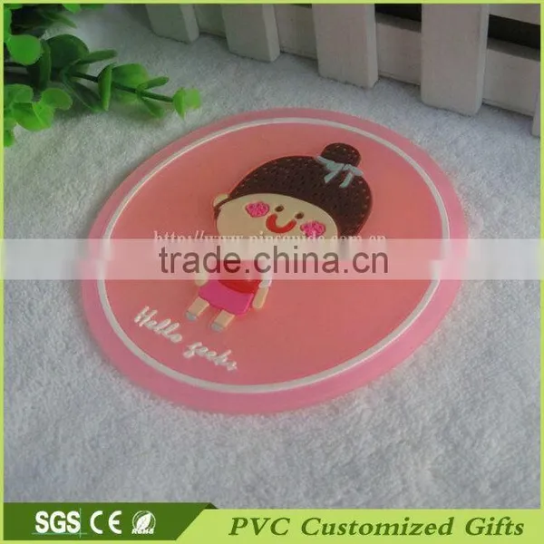 Pink Color Plastic Rubber Coaster photo-3