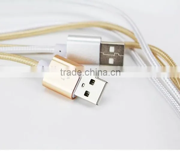 2016 Hot Seling High Quality Alloy Nylon Braided Usb Charging Wire Cable for Ipad Iphone 6 6s 6s Plus 6 Plus photo-4