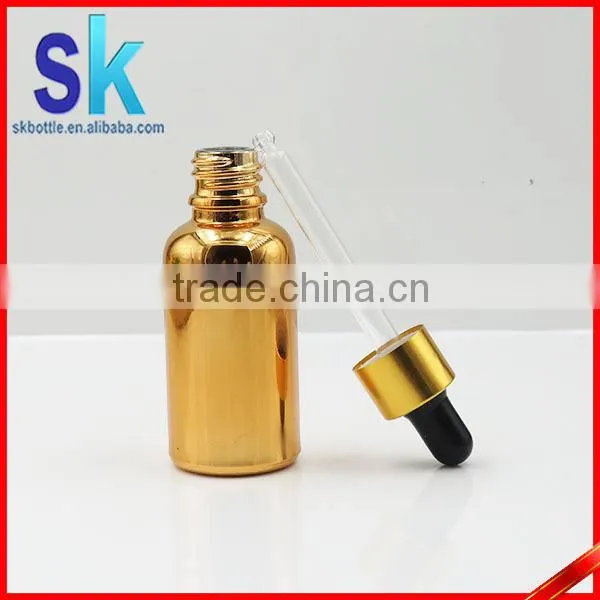 e Liquid Glass Dropper Bottles Gold 30 ml photo-3