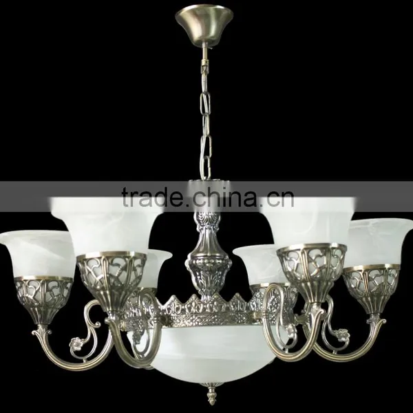 Large Bronze Chandelier Coozen Wrought Iron Retro Rustic Lighting Fixture photo-4