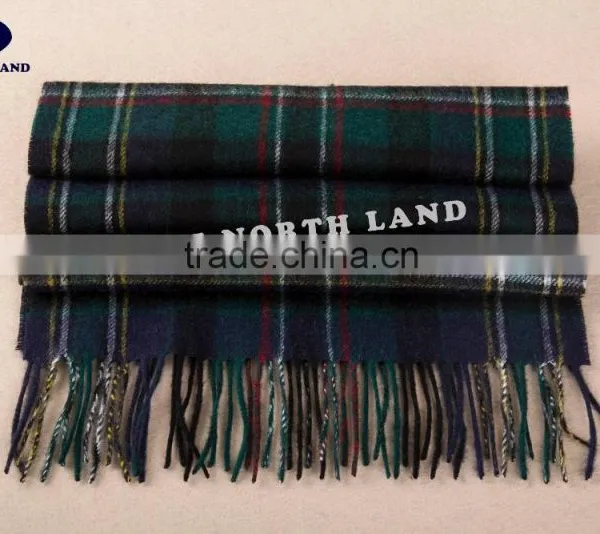 Wool Cashmere Scottish Plaid Winter Scarf WCS14112223 photo-4
