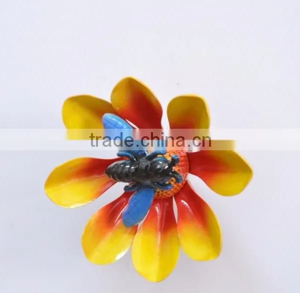 3.5 Inch Dragonfly and Butterfly on Lotus Plastic Flowers Fridge Magnet photo-5