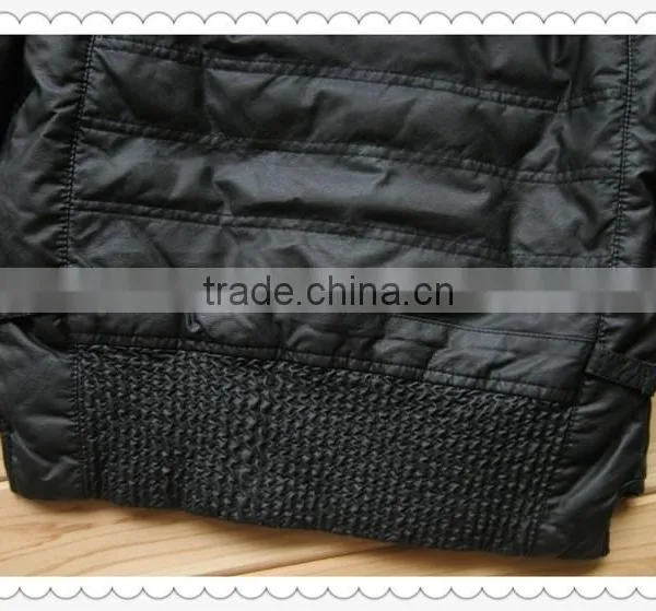 Women Black Short Fashion Motorcycle PU Leather Jacket With Hoody photo-6