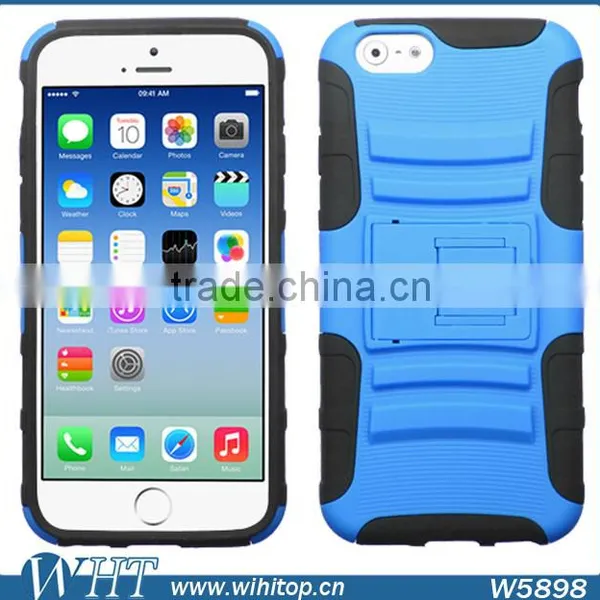 Rubberized Combo Heavy Duty Armor Case for IPhone 6 Plus 5.5 Inches, With Stand Function photo-4