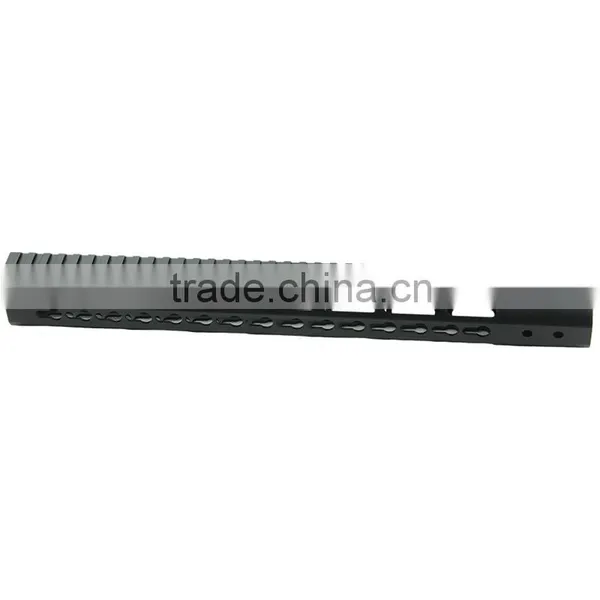 Funpowerland Black Float NSR 15 Inch Handguard One-piece Top Rail System KeyMod High Quality Lightest For AR-15 M4 M16 photo-4
