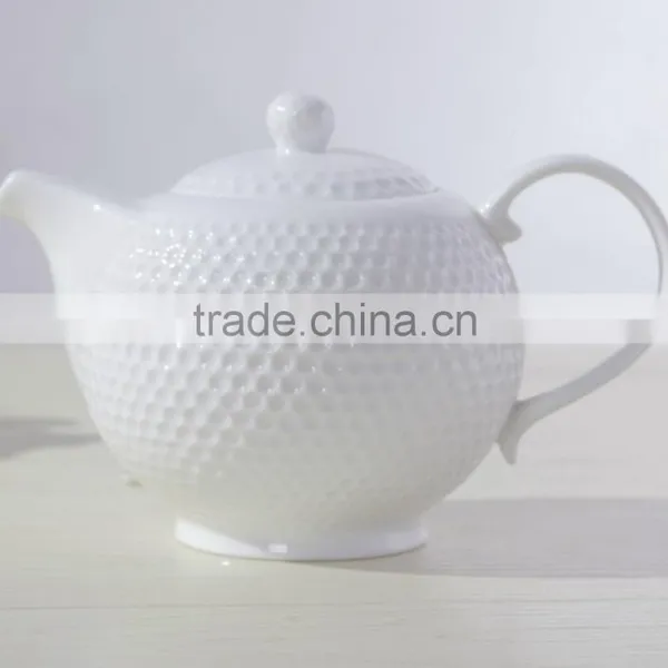 Golf Ball Dimples Pattern Porcelain Tea Pot