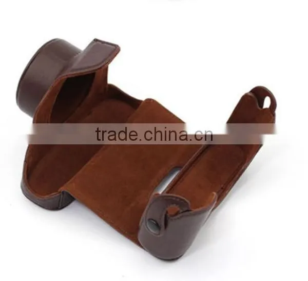Factory High Quality Brown Stylish PU Leather Camera Bag in Dongguan photo-5