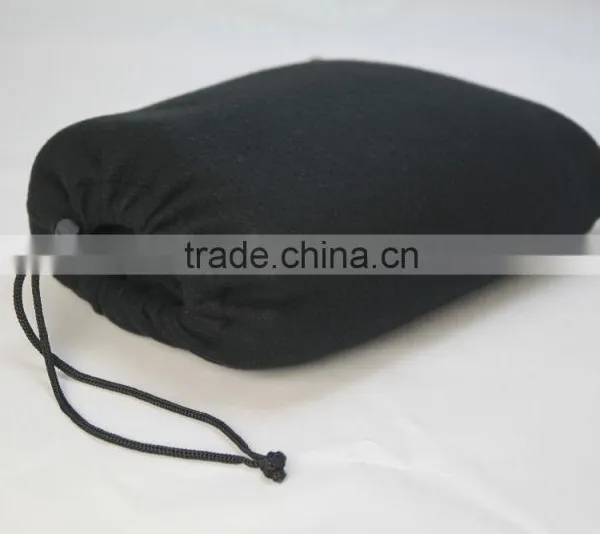 100%Polyester Solid Color Polar Fleece Travel Blanket With Drawstring Bag photo-2
