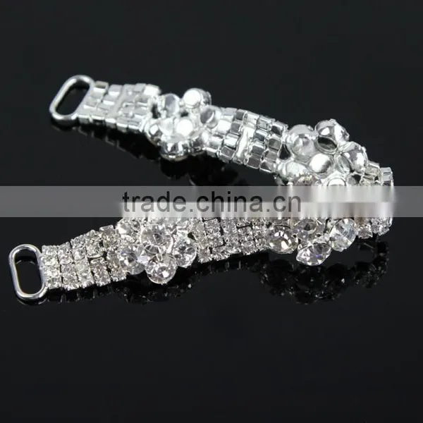 Fashion Women Bikini Connector Crystal Rhinestone Sliver Tone Belt Buckle Sewing Craft DIY photo-2