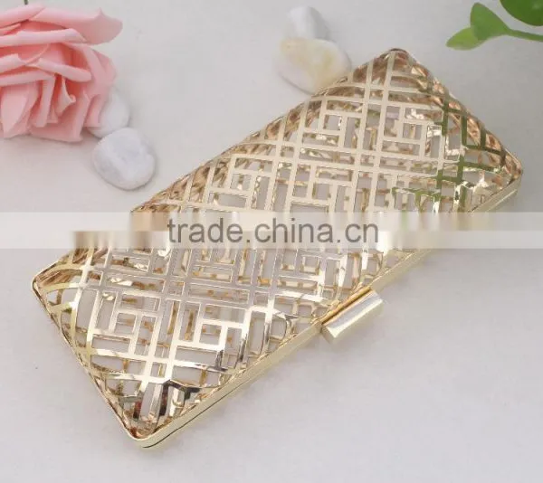 2016 Indian Flat Closure Frame Clutch Bag Metal Frame photo-2