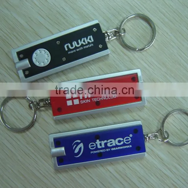 HEYU Promotion Plastic Rectangular LED Key Chain photo-2