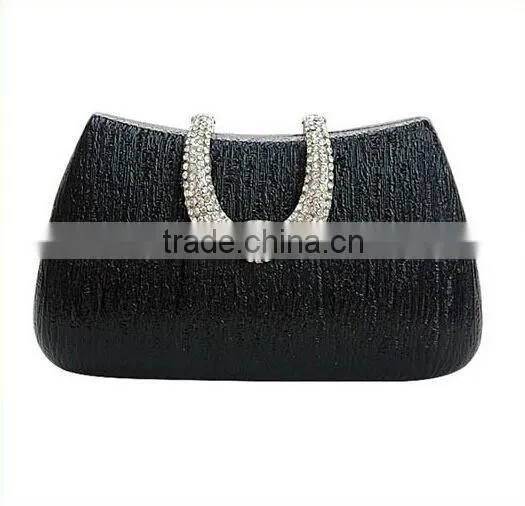 White Metal Frame Evening PU Clutch Bag photo-4