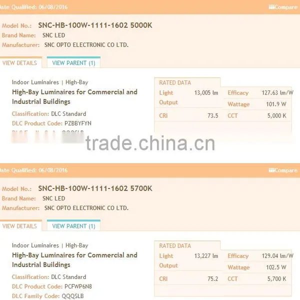 100w SNC Top Quality UL CUL DLC List Dimmable UFO Led High Bay Light to Replace 250w Mental Halide Lamp photo-4