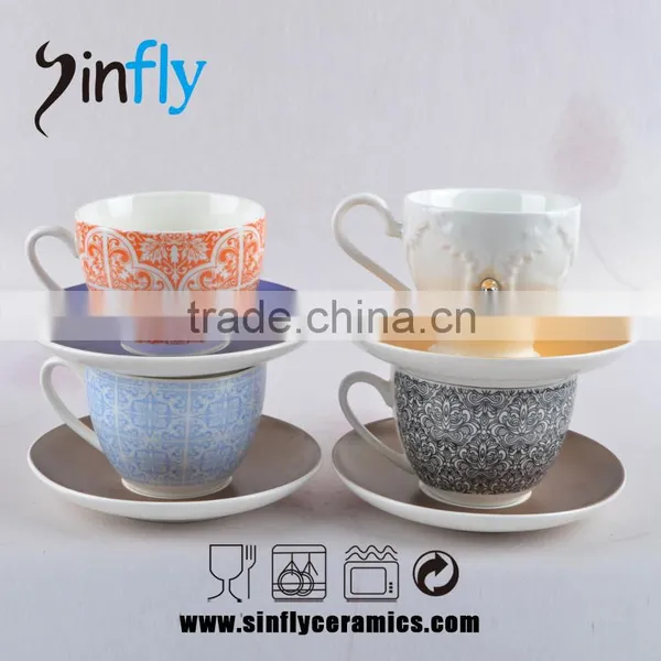 Elegant Ceramic Coffee Set With Saucer