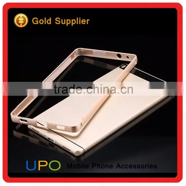 [UPO] New Arrival Aluminum Bumper Metal Plastic Back Cover Hybrid Mobile Phone Case for Huawei P8 Lite