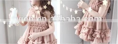 Cute HandMade Baby Girl Dress Soft Chiffon Hand Made Baby Girl Dress photo-3