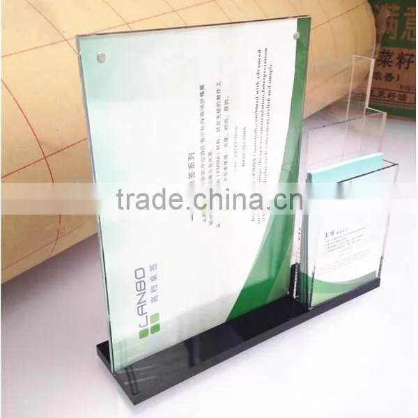 A4 Clear Acrylic Brochure Display Stand Holder photo-4